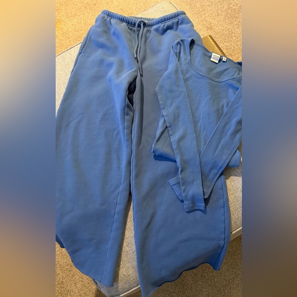 Aritzia Blue Track Pants & Top Set - Picture 2 of 8